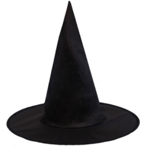 Шляпа ведьмы черная 34см/G
