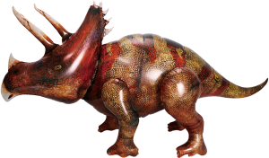 Шар (53''/135 см) Ходячая Фигура, Динозавр Трицератопс, 1 шт. в упак.