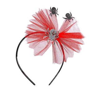 Ободок "Пауки" красная вуаль  4941561