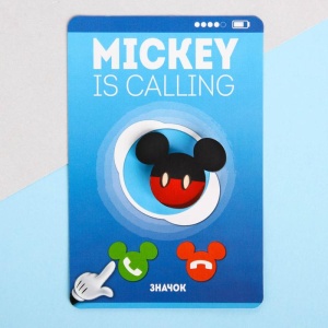 Значок на подложке "Mickey", Микки Маус   4201323