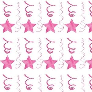 Спираль Звезда Bright Pink 46-60см 30штA