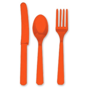 Столовые приборы пласт Orange Peel 24штA