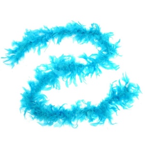Карнавальный шарф перо 1,8 метра 30 грамм, цвет голубой 1216251