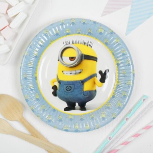 Тарелки бумажные "Милые Миньоны" 20 см (набор 8 шт) / Lovely Minions 1745488