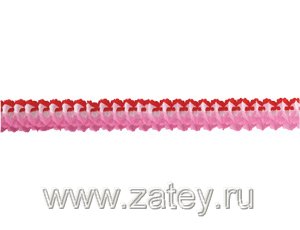 Гирлянда Декор 3,6м красно-бело-розовая