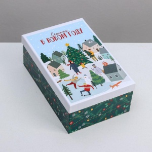 Коробка подарочная «Новогодние истории», 26 × 17 × 10 см 5092339