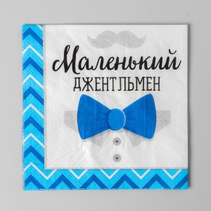 Cалфетки "Маленький джентльмен" 25*25см (набор 20 шт)    3967957