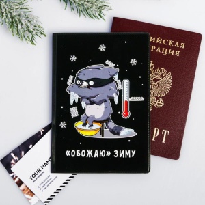 Обложка для паспорт "Обожаю зиму" 4606158