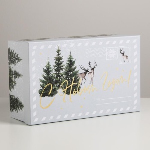 Коробка подарочная «Новогодняя почта», 32,5 × 20 × 12,5 см 5092345