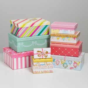 Набор подарочных коробок 10 в 1 «Торт», 32.5 × 20 × 12.5‒12 × 7 × 4 см 2980261