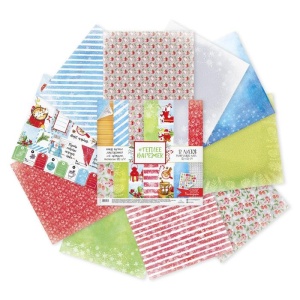 Набор бумаги для скрапбукинга "Теплее варежек", 30.5х30.5 см,180 гр/м