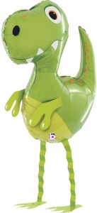 Шар (34''/86 см) Ходячая Фигура, Маленький динозавр, Зеленый, 1 шт. в уп.