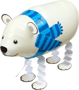 Шар (29''/74 см) Ходячая Фигура, Полярный медведь, 1 шт.