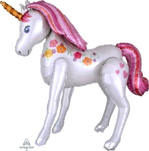 Шар 3D (46''/117 см) Фигура, Единорог Нежный, 1 шт. в упак.
