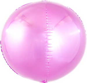 Шар (20''/51 см) Сфера 3D, Розовый, 1 шт.