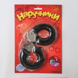 Наручники меховые черные 329104