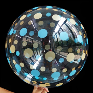 К BUBBLE 18" Кристалл Dots Gold Blue