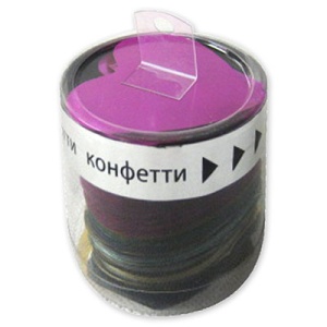 Конфетти Сердца фол негор розов 5см 100г