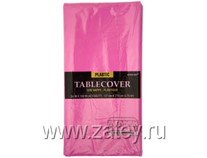 Скатерть п/э Bright Pink 1,4х2,75м/А