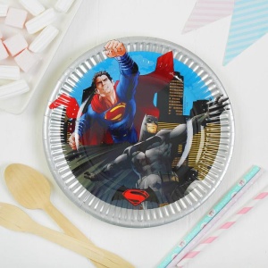 Тарелки "Бэтмен против Супермена" 20 см (набор 8 шт) / Batman vs Superman 1633630